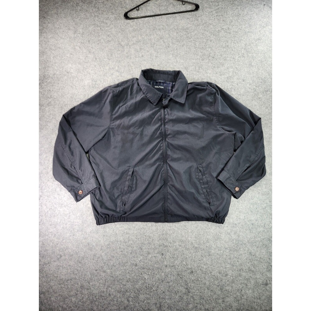 Nautica Jacket Mens 2XL XXL Blue Polyester‎ Golf Windbreaker Full Zip